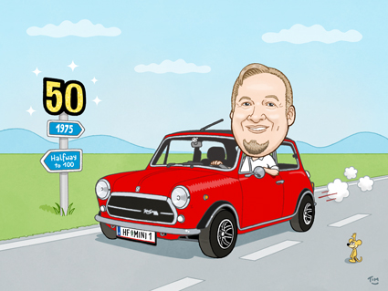 Karikatur zeichnen lassen als Geschenk zum 50. Geburtstag
